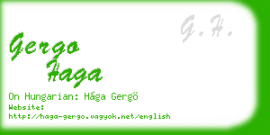 gergo haga business card